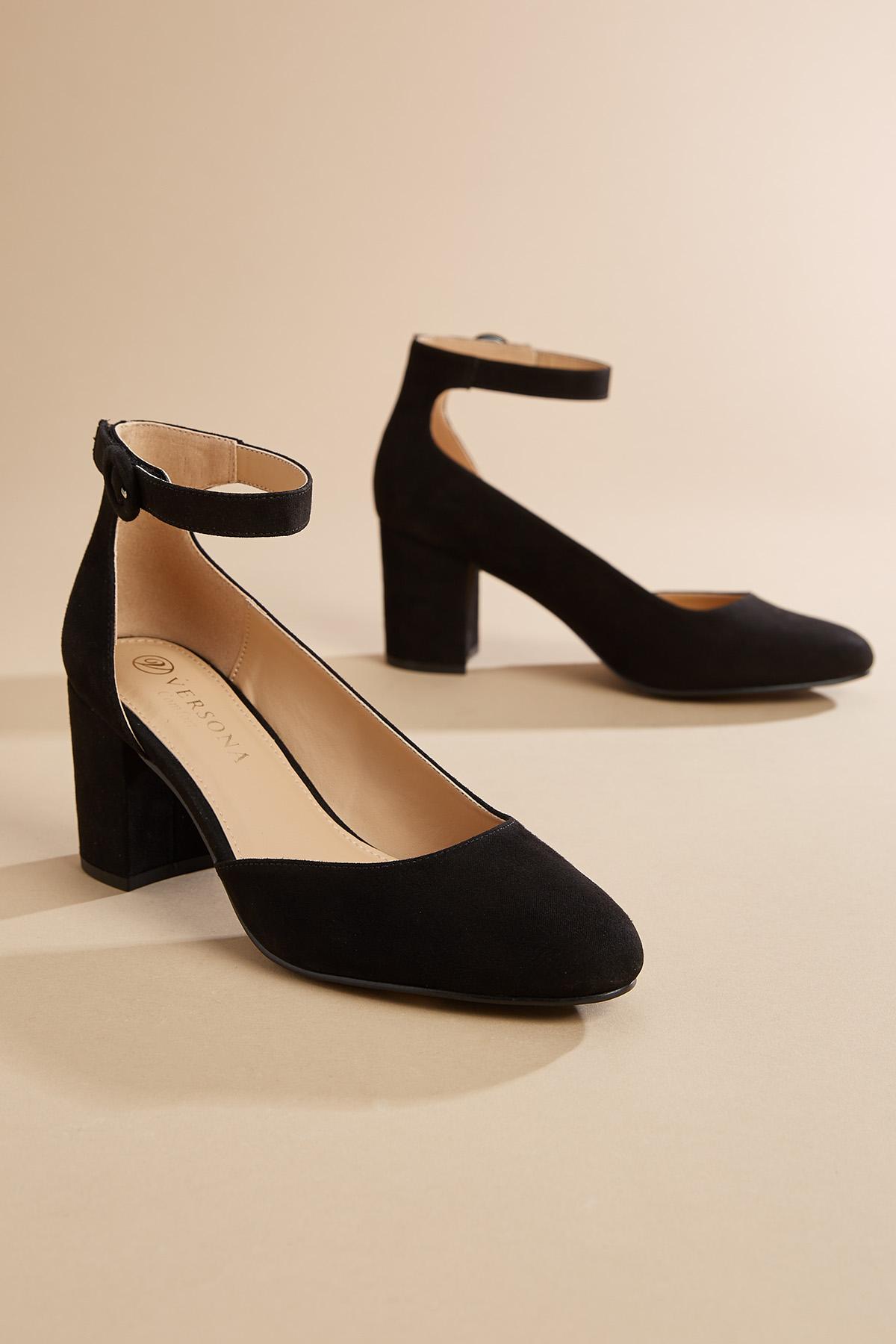 Versona d`orsay block heel pumps