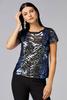  Caché Sequin Stripes Top