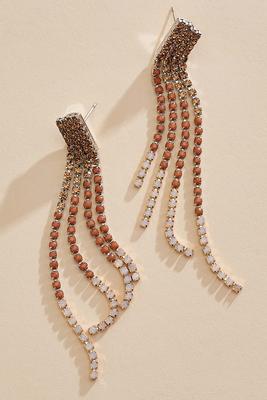 ombré rhinestone fringe earrings