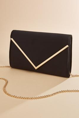 gold trimmed satin clutch