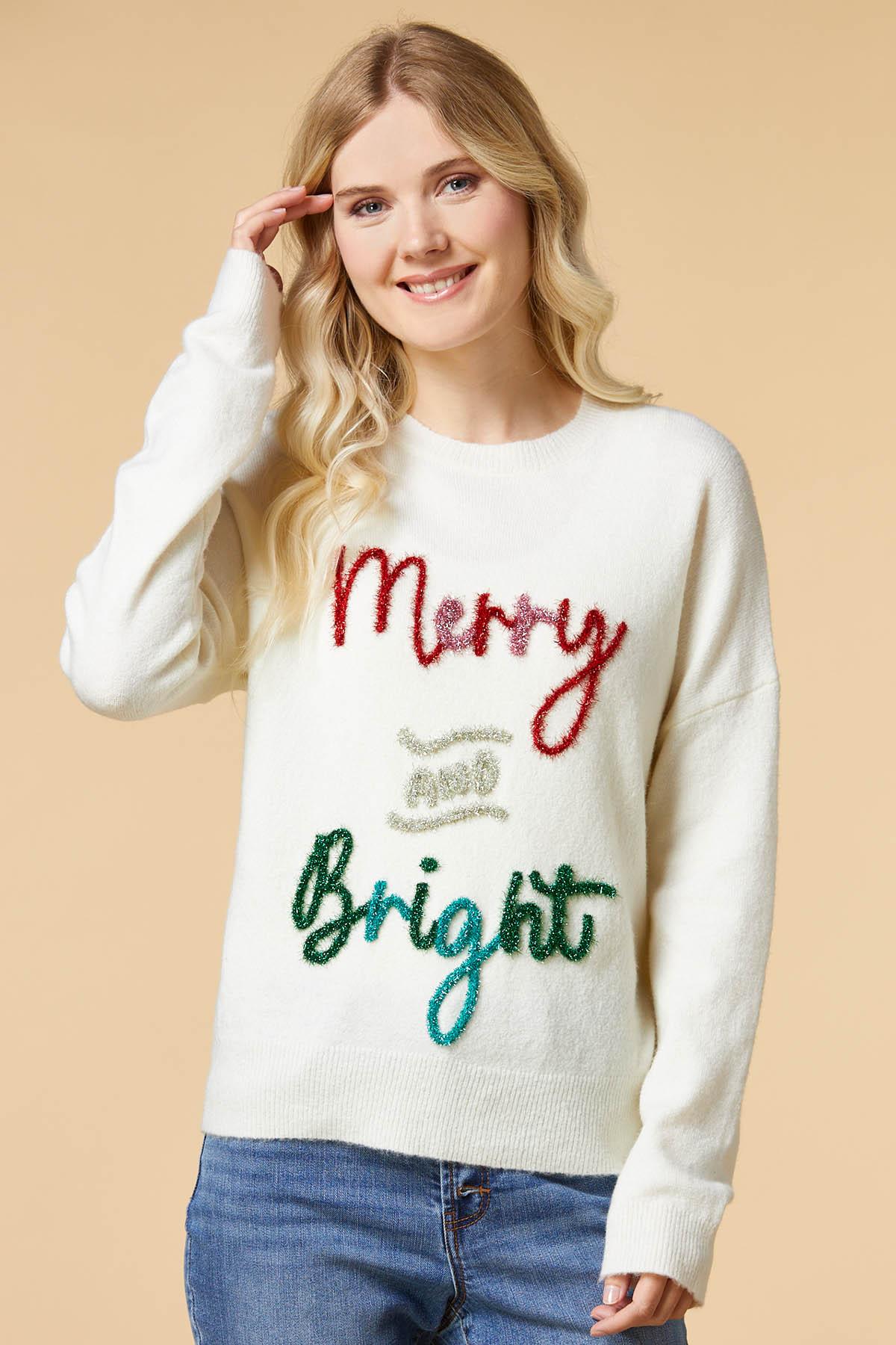 Versona | merry and bright sweater-white