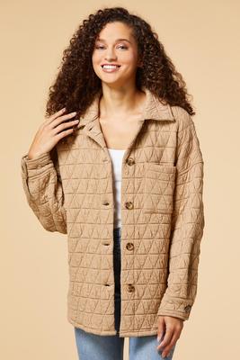 quilt ridden shacket