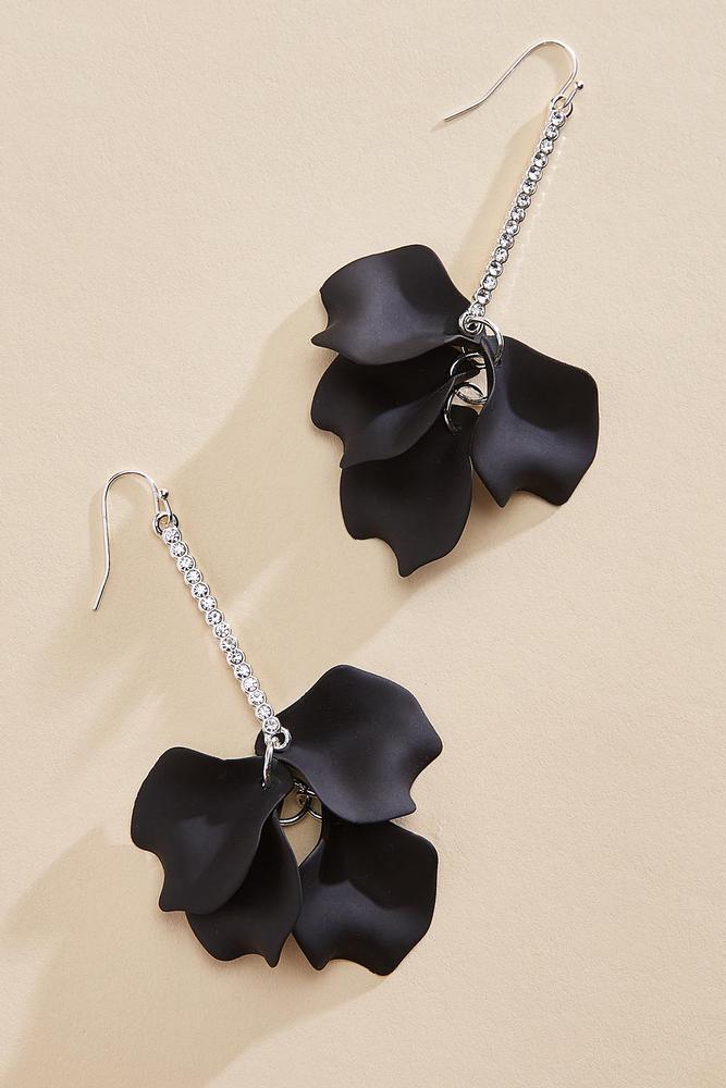 Versona dangly rose petal earrings