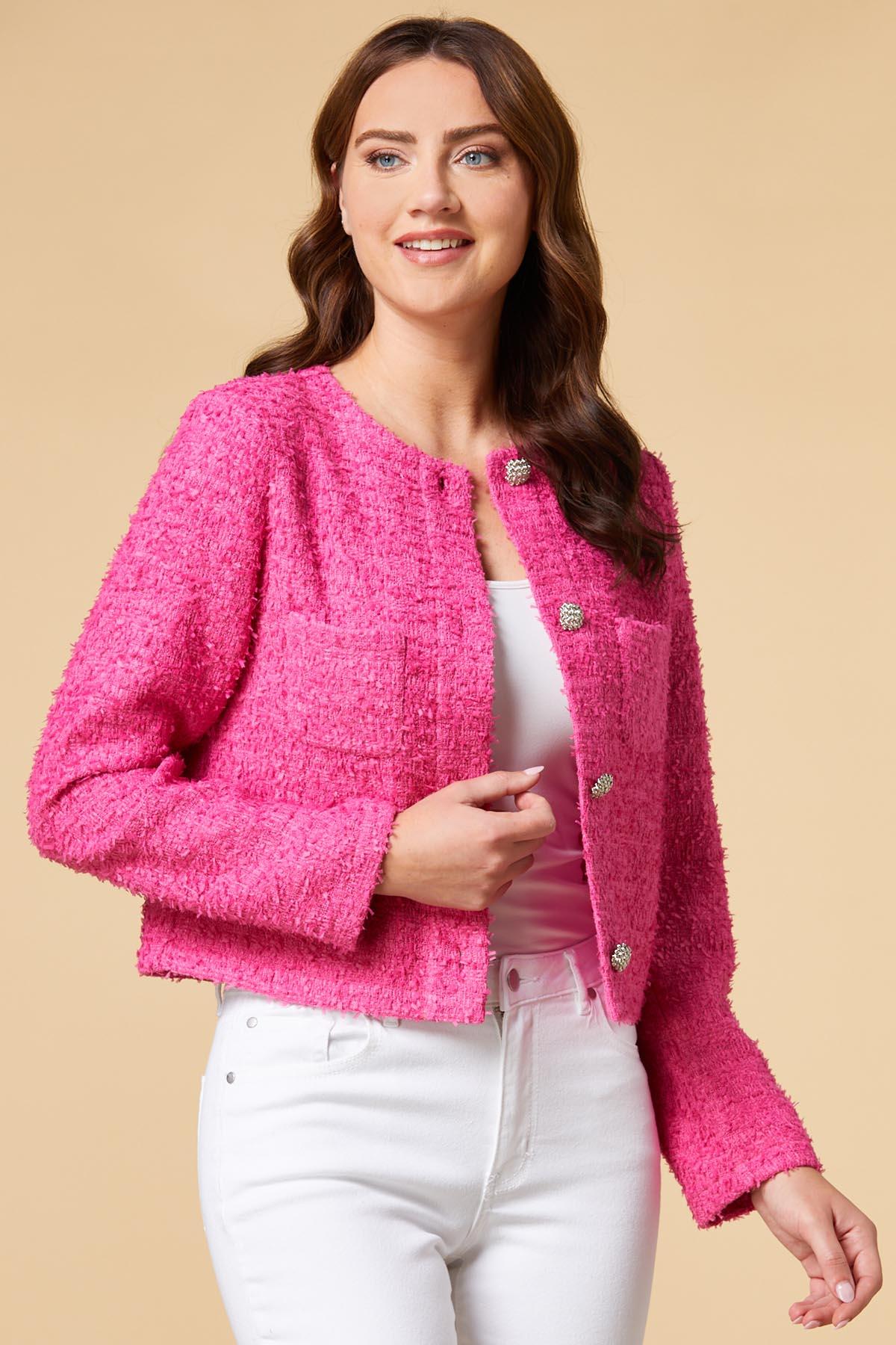 Versona  caché pearl trim tweed blazer