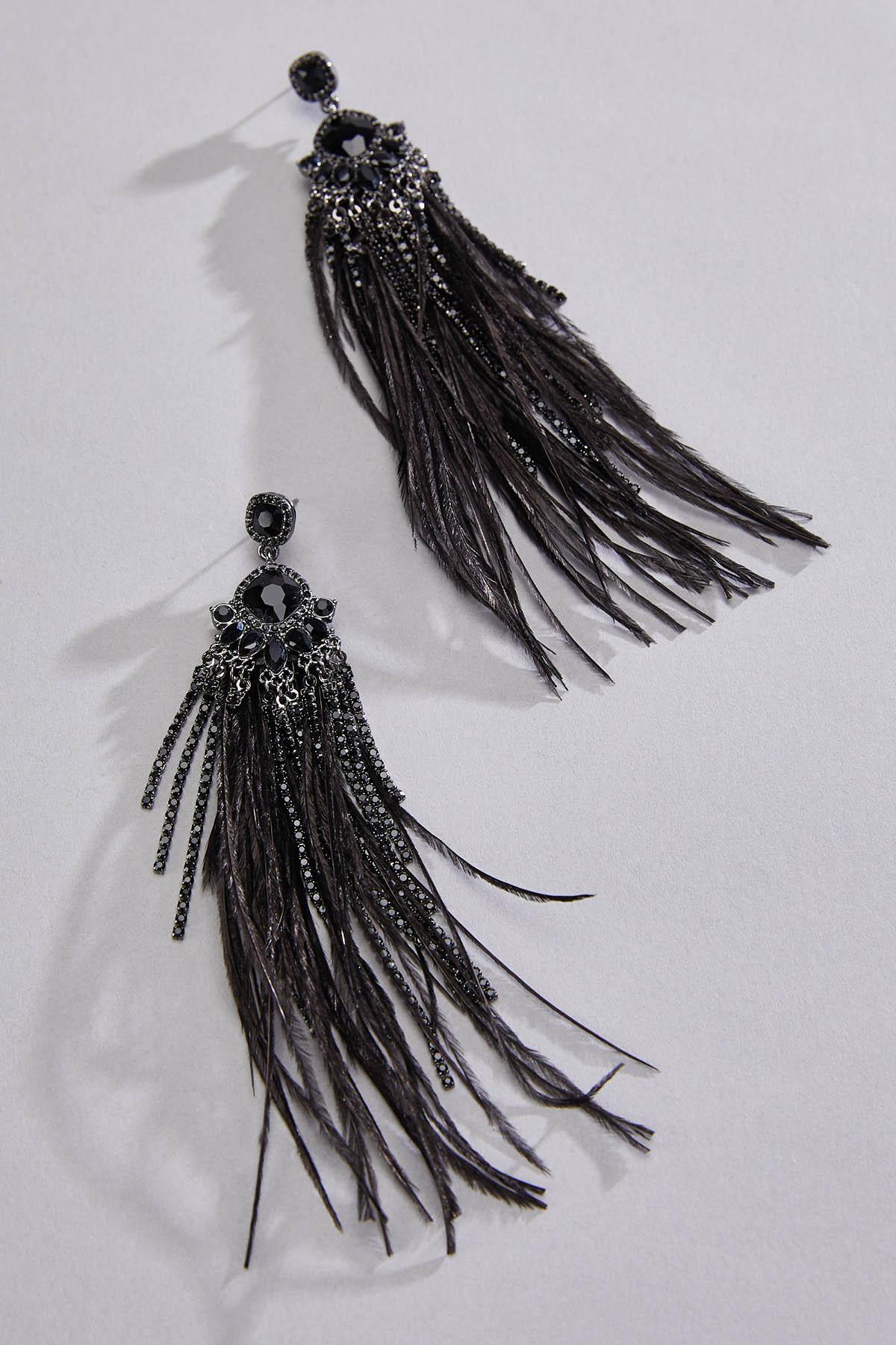 Cache Feather Fringe Earrings