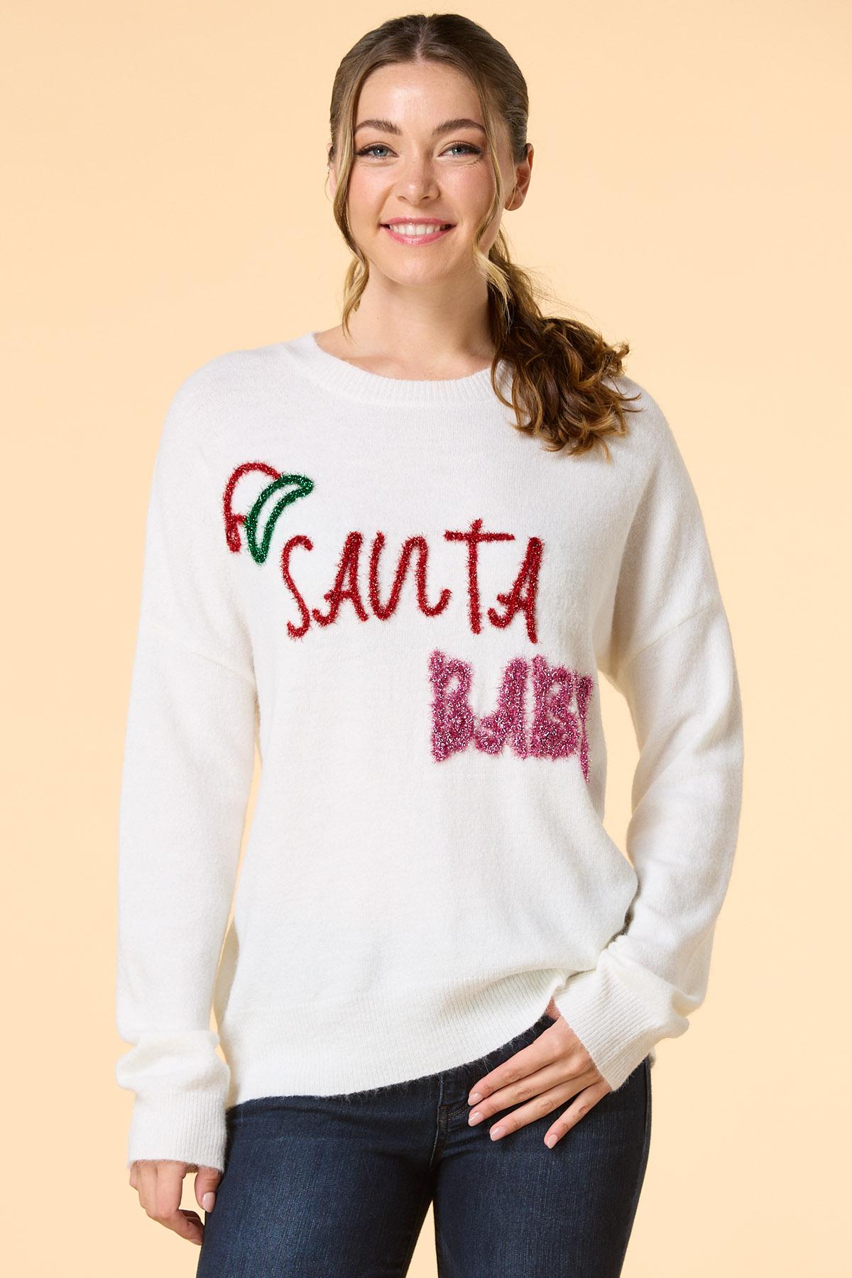 Santa Baby Tinsel Pullover Santa Baby Tinsel Pullover