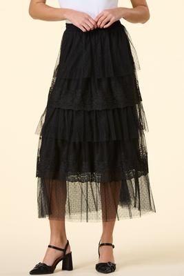 スカート Mesh Layered Midi Skirt 164618-902-m.jpg