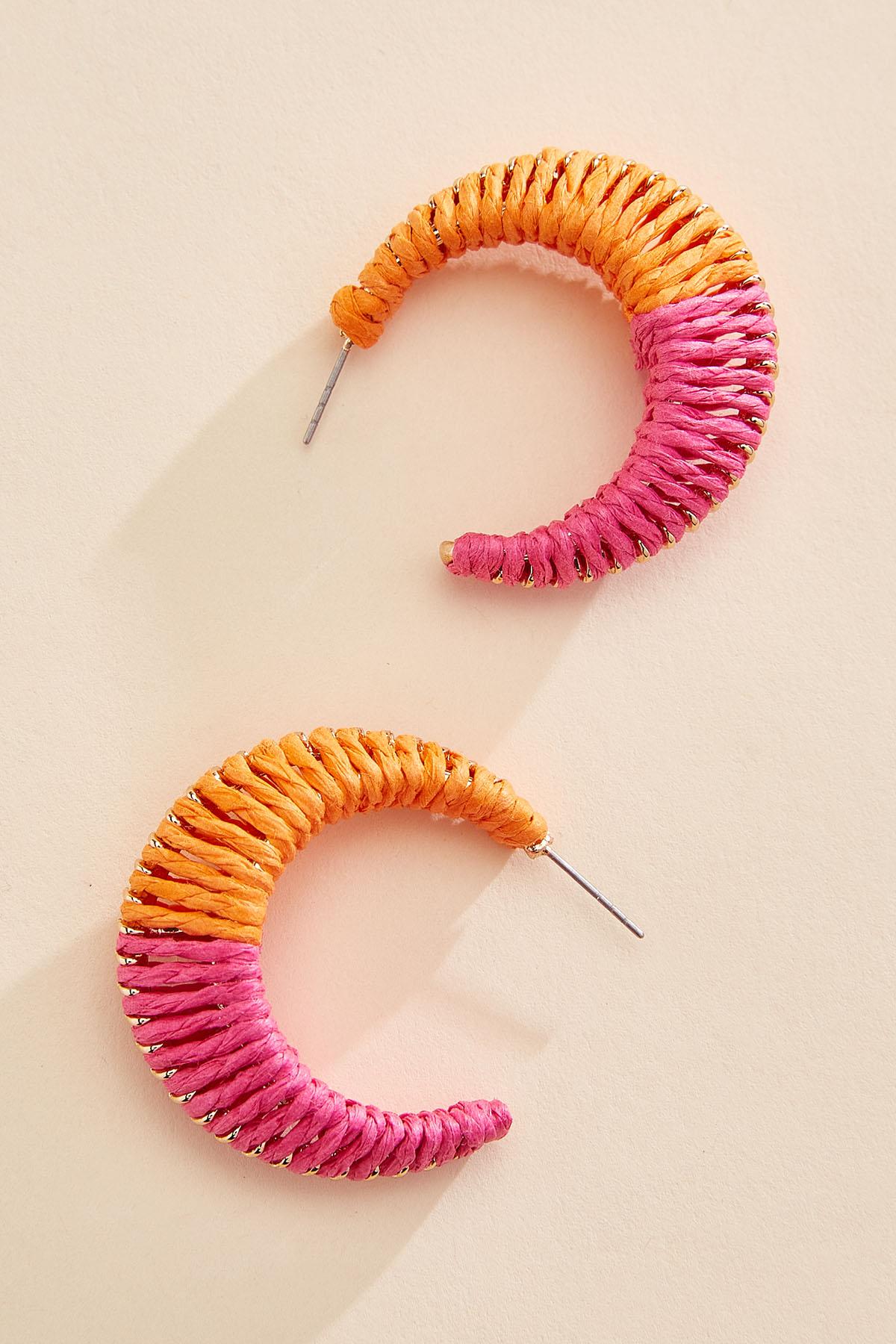Colorful Block Hoop Earrings Colorful Block Hoop Earrings