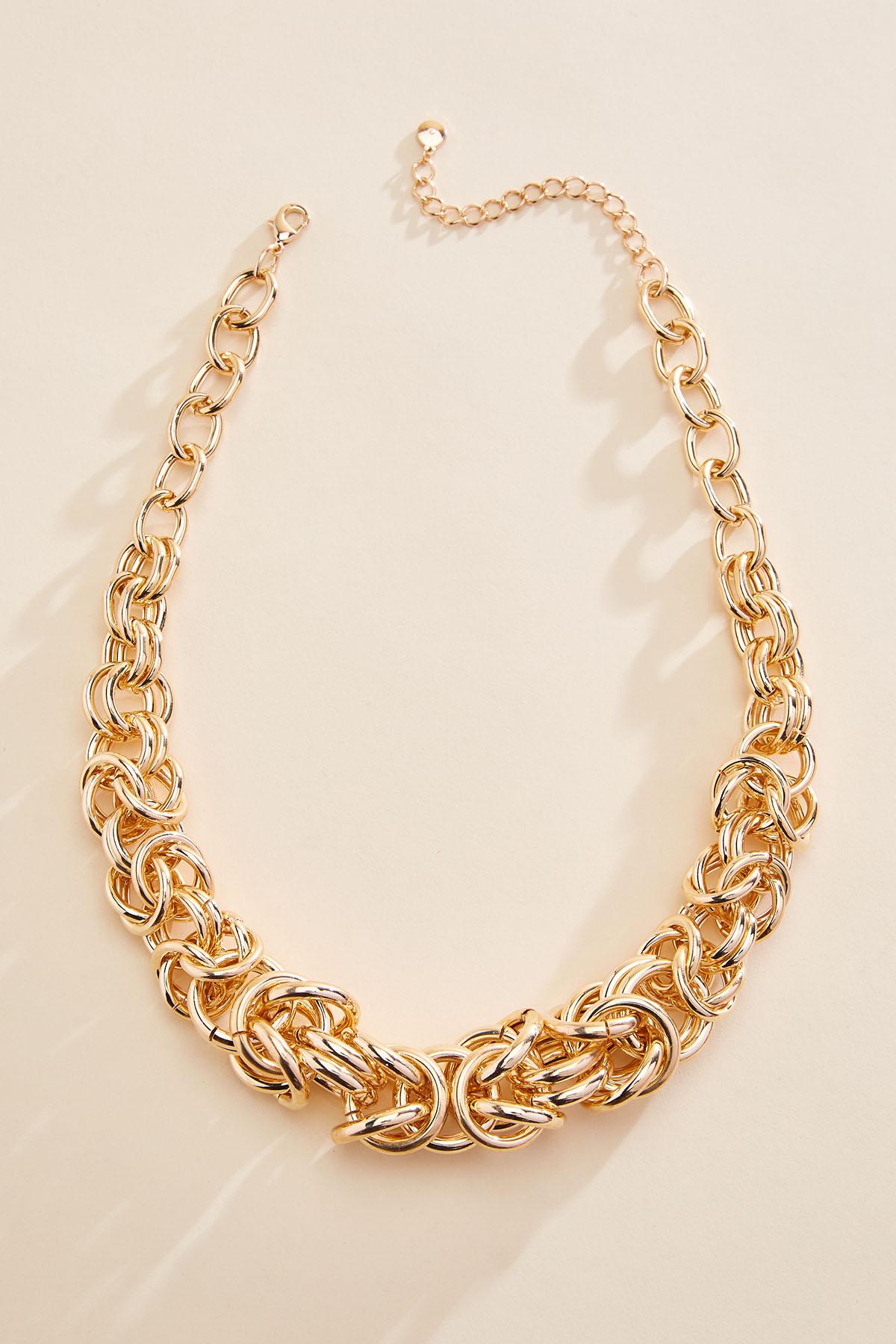 Versona chunky gold chain link necklace
