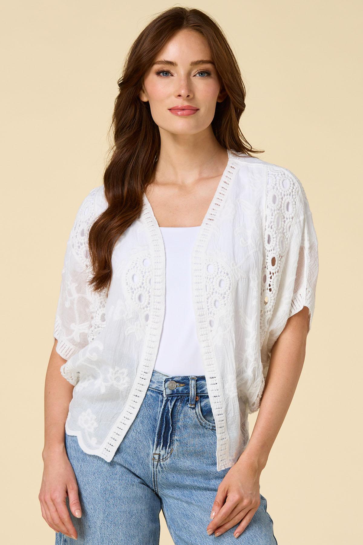 White Shrug Embroidery Designs With Top Pcs Set Black Dress With