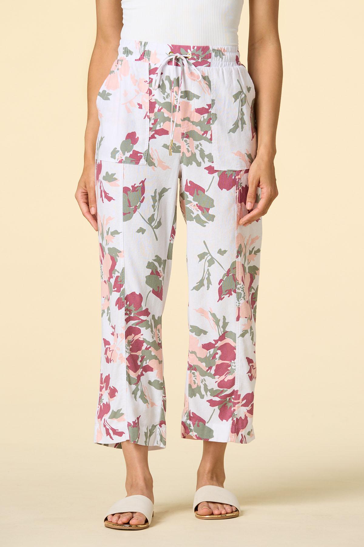 Versona | flower garden linen pants