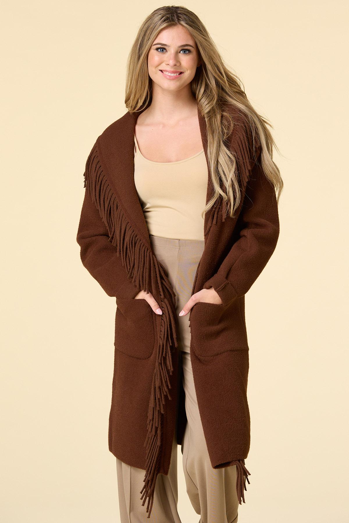 Versona | fringe culture coatigan