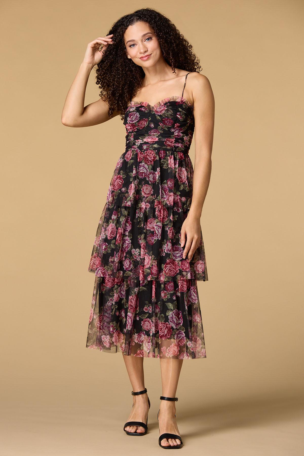 knee length dresses for ladies So Lovely Lilac Mesh Maxi Dress