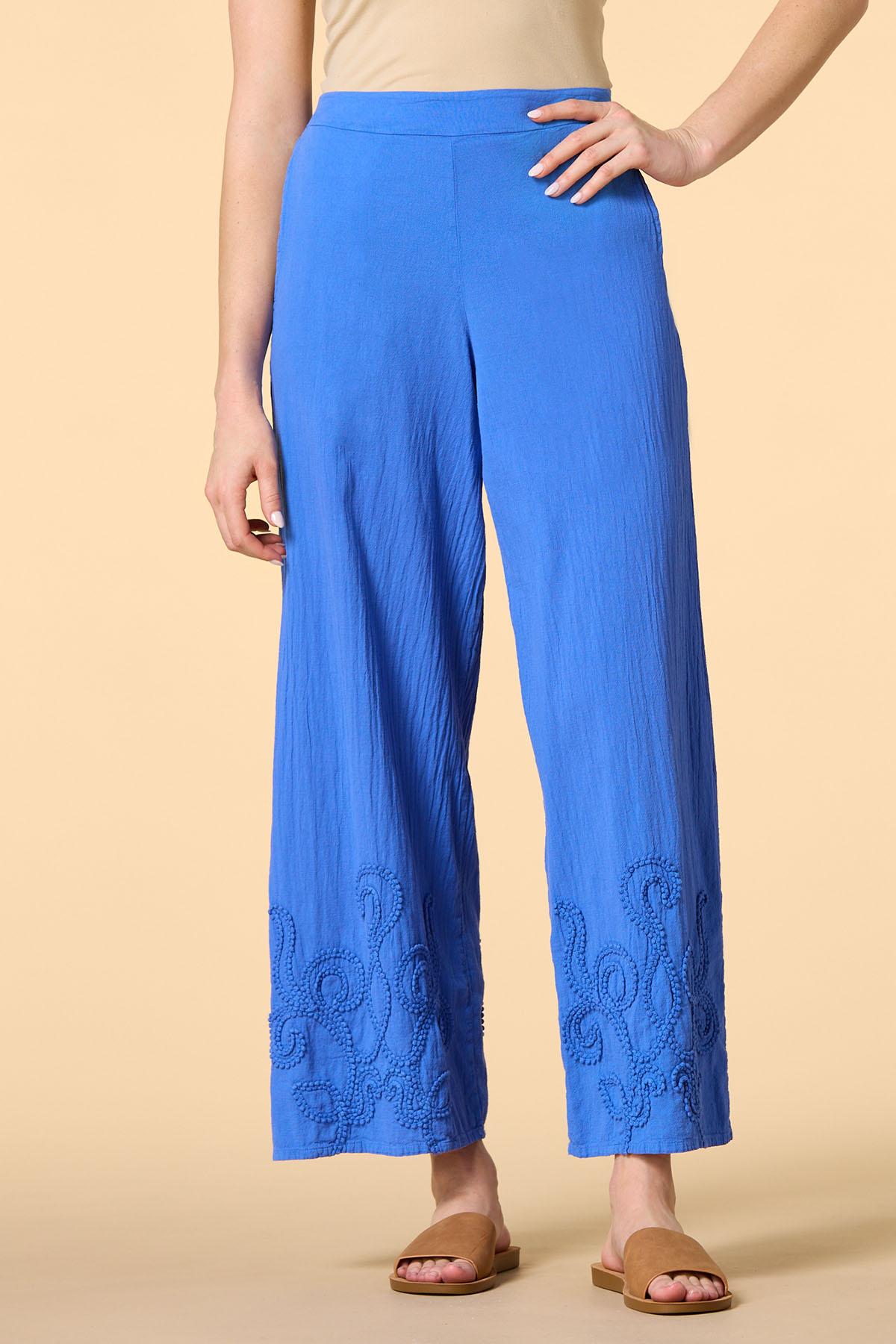 Versona | saltwater sea embroidered pants