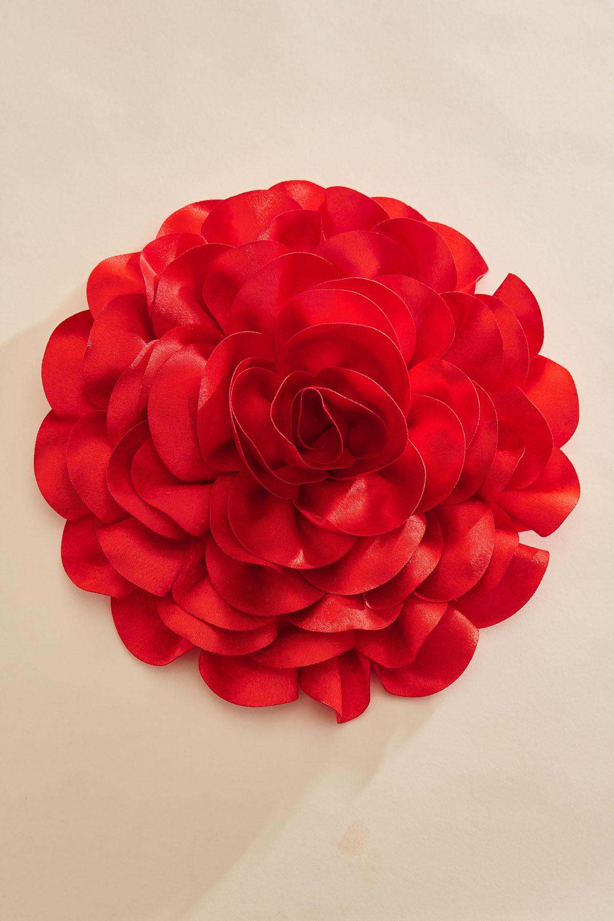 Versona | red rose hair barrette