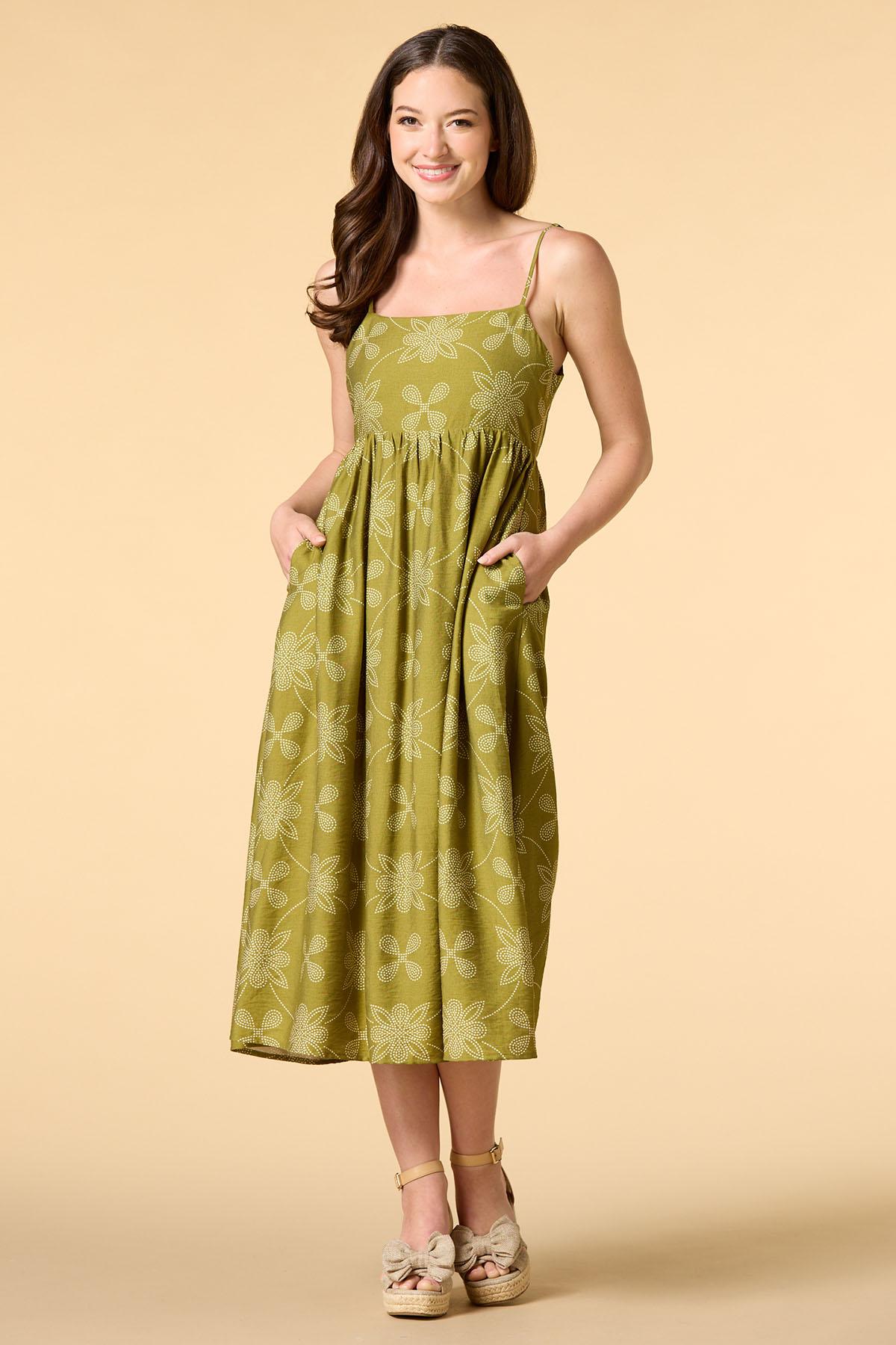 knee length dresses for ladies Boho Casual Midi Dress Hallie