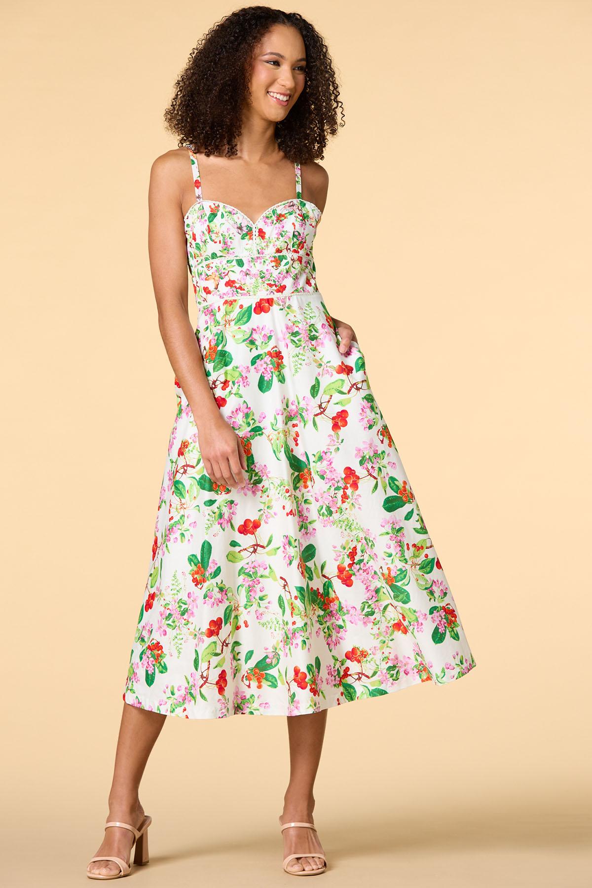 fashionable midi dresses Structured Cream Midi Dress | Trendy Women's Clothing main image 0