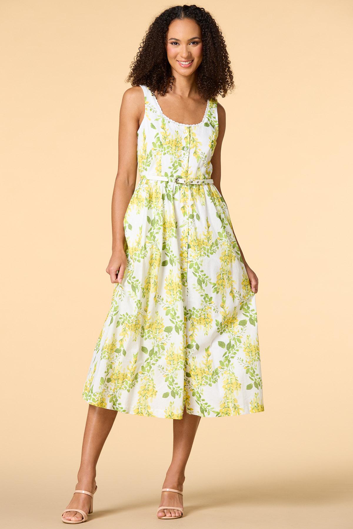 knee length dresses for ladies Tiered Ruffle Neon Green Midi Dress Wedding Guest Dresses – VOS LEE main image 0