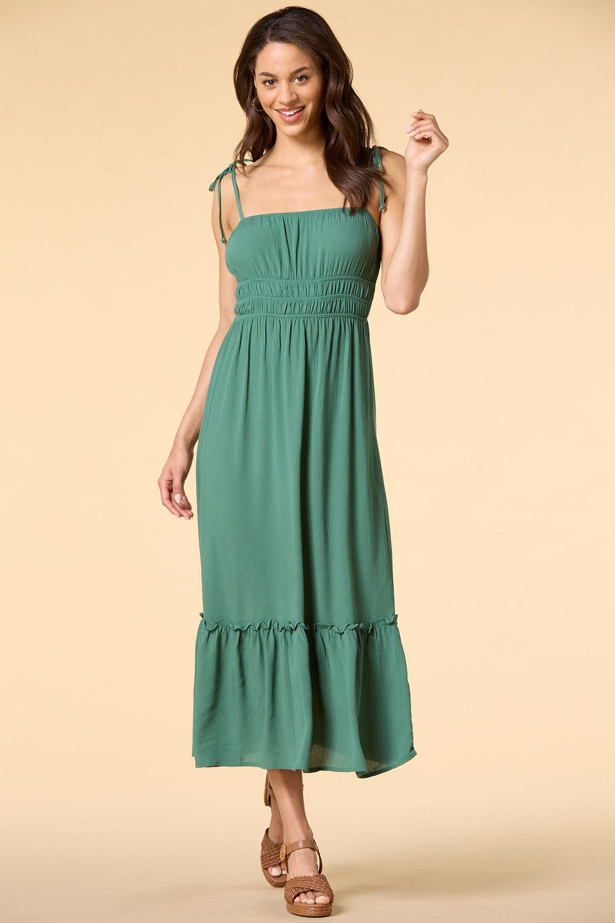 Versona | sage flower maxi dress