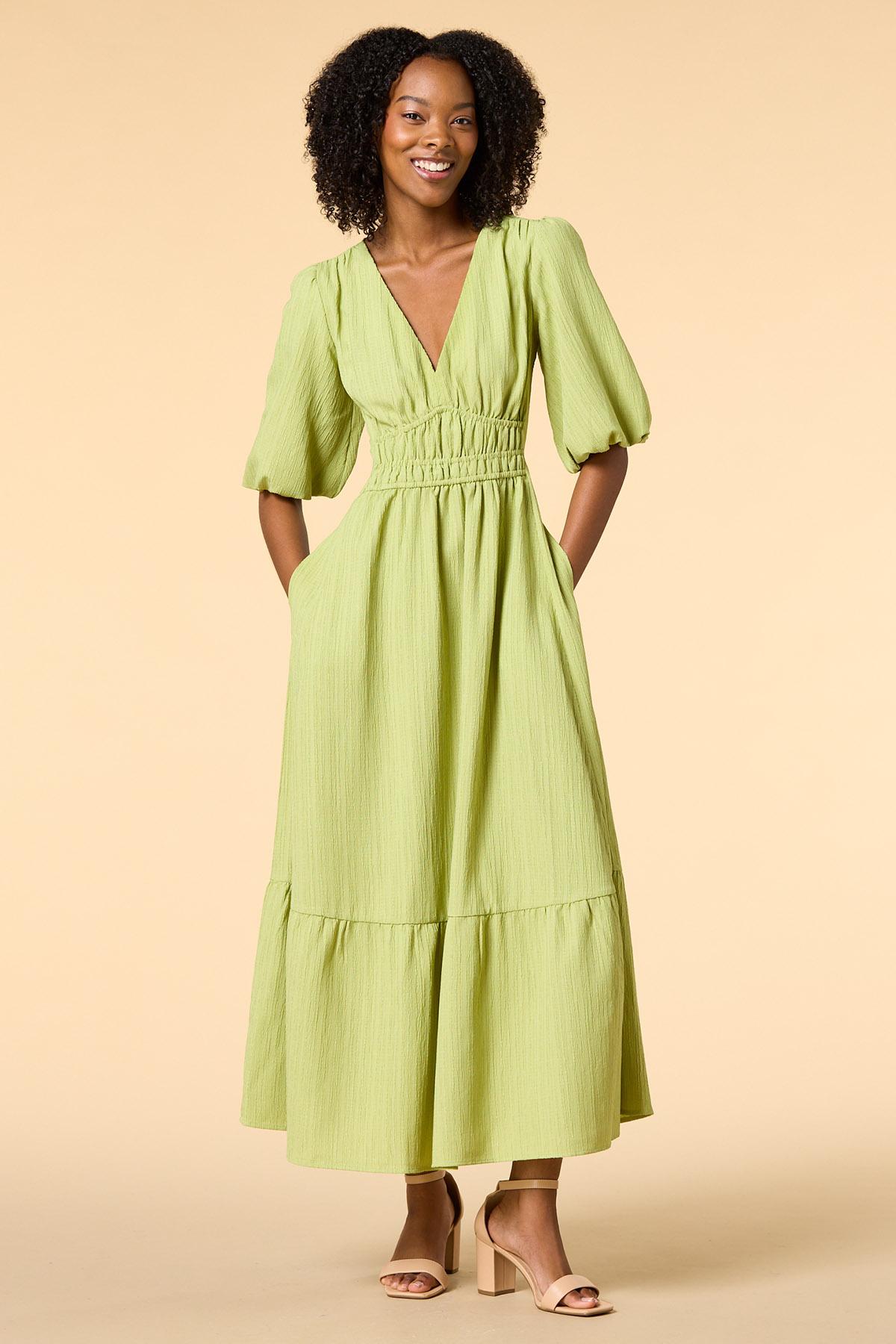 kiwi green dress retrofete Sevyn Maxi Dress in Green main image 0