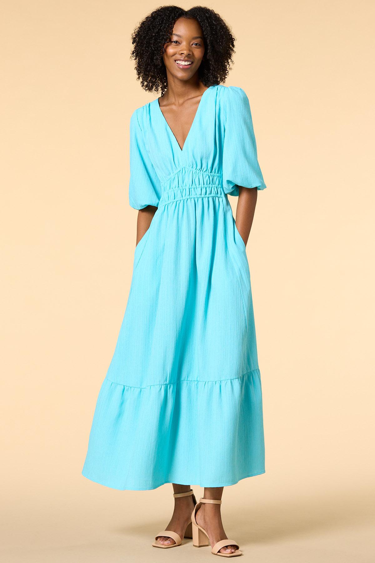 aquamarine blue shirt dress Aquamarine Shirt Dress