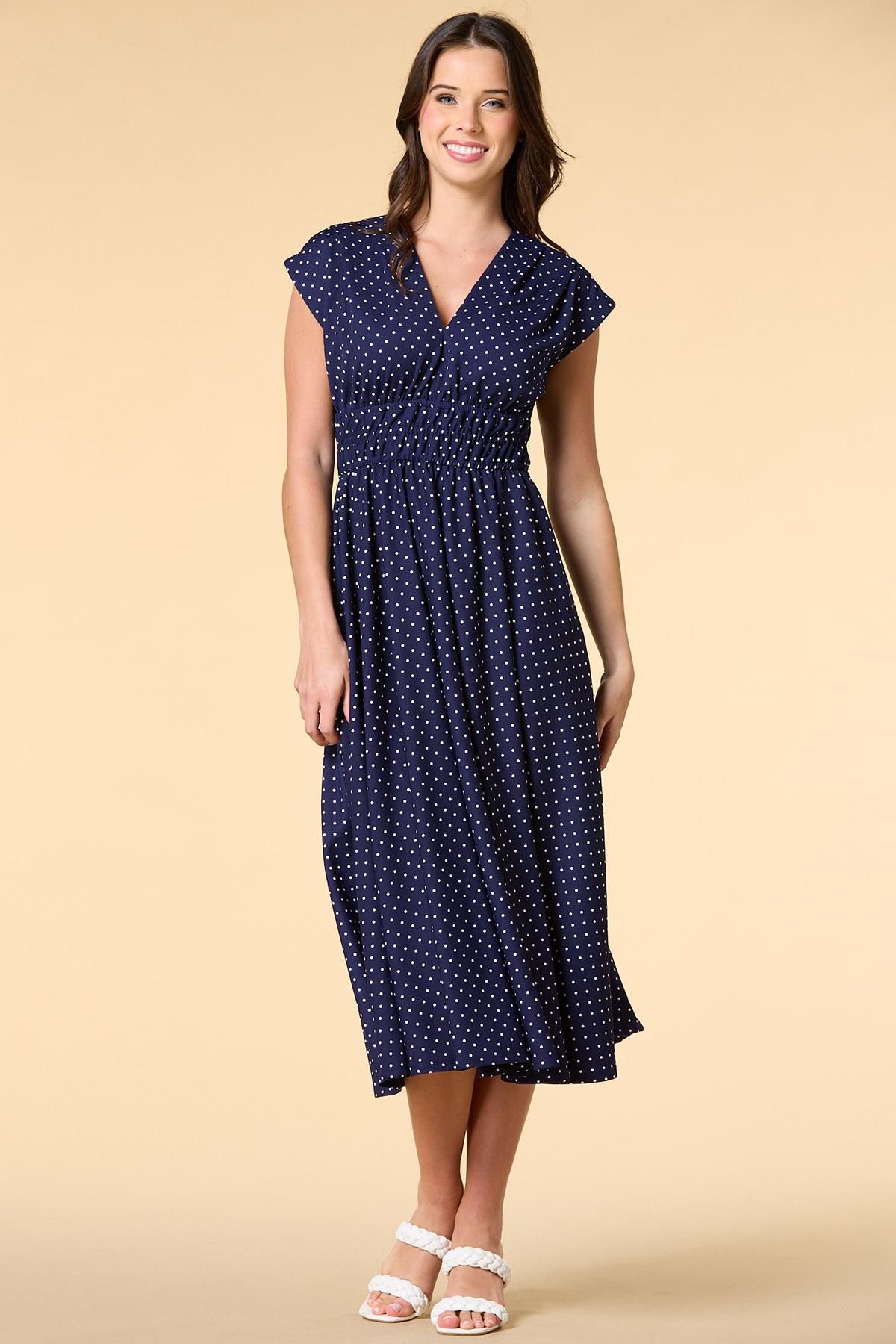 spot check midi dress - Blue