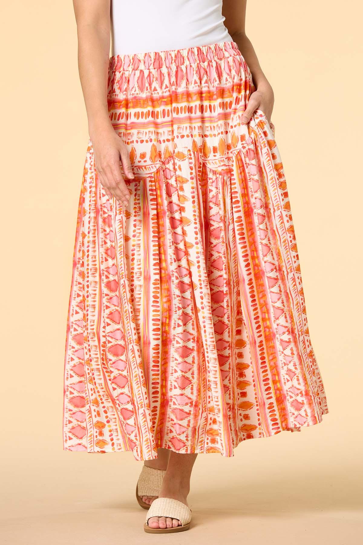 Versona | tiki time maxi skirt