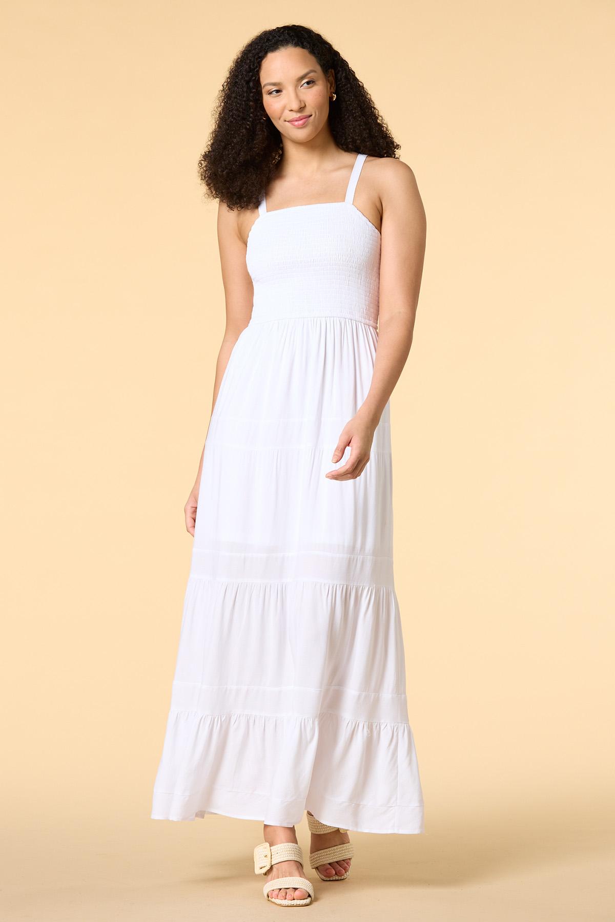 smocked flowy dress Women's Organic Cotton Smocked Dress main image 0