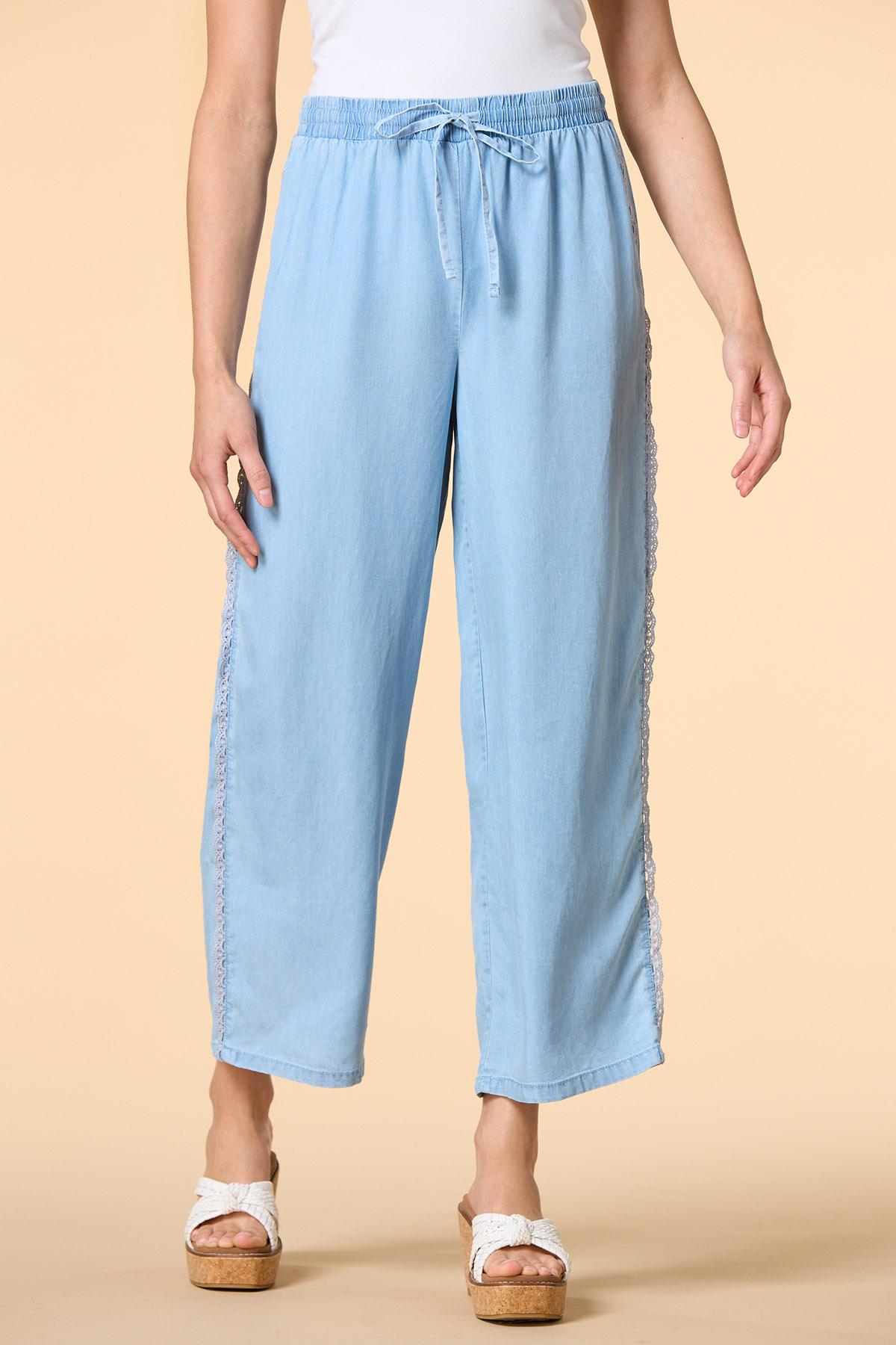 Versona | lace and time chambray pants