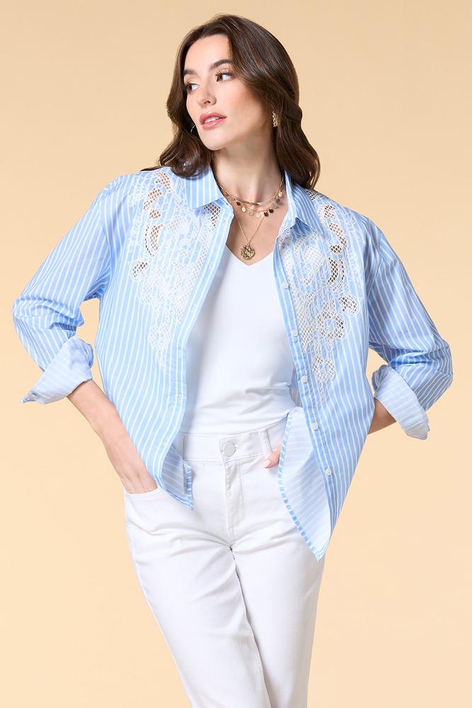 8888　kiji 半袖開襟シャツ BLOOM&BRANCH Versona | breezy blooms open stitch shirt