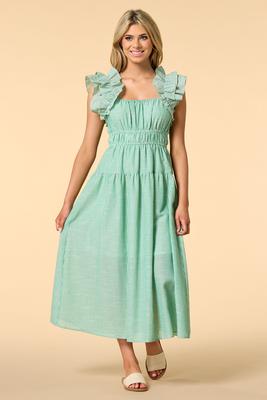 dark green dress australia Stella Maxi Dress (Green Emerald) – LORETA main image 1