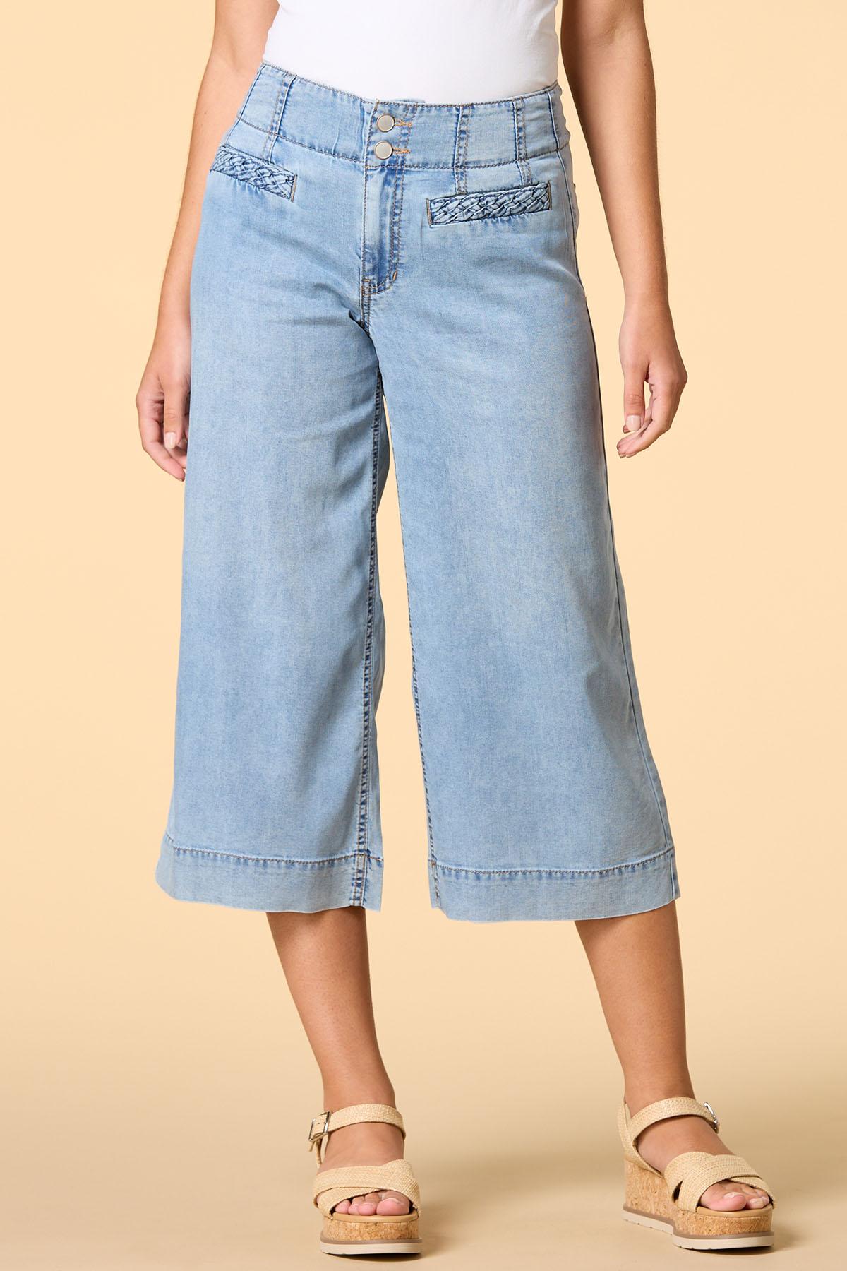 Versona | braid in america cropped chambray pants