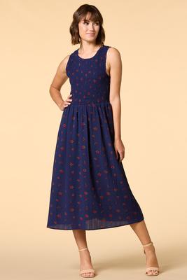 dressy midi dresses Black Floral Long Sleeve Maud Midi Dress