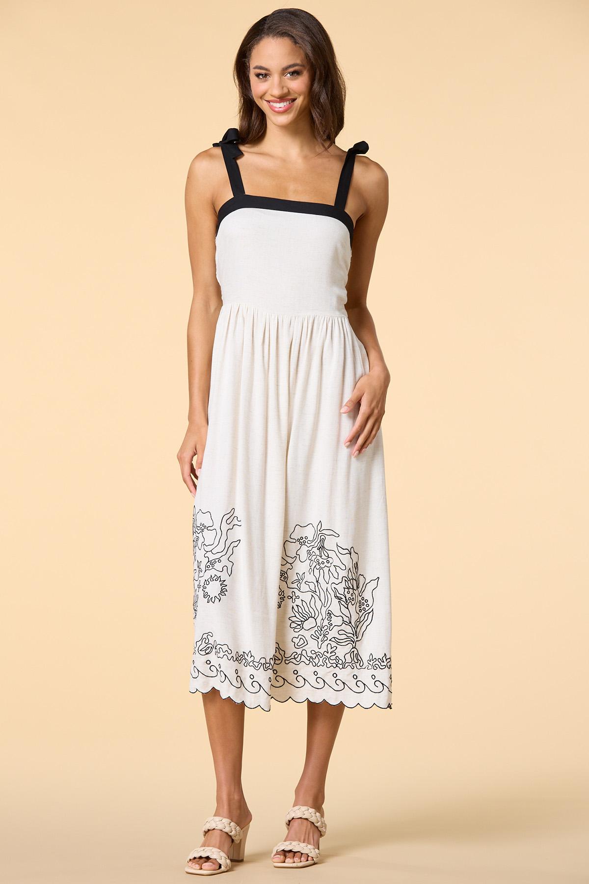 contrasting midi dress Reiss