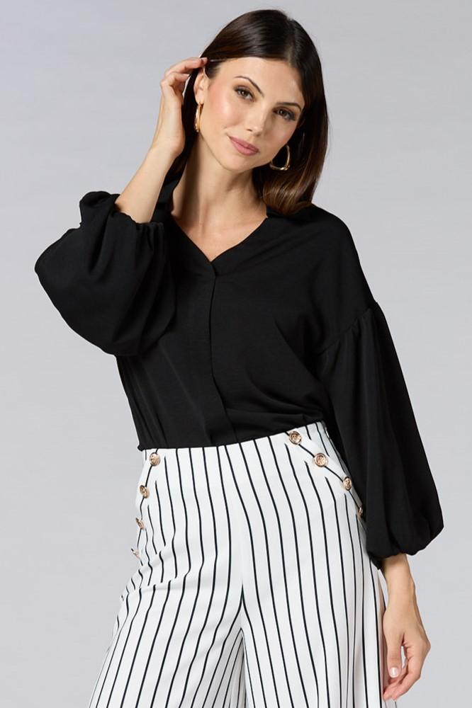 Versona | cache balloon sleeve blouse