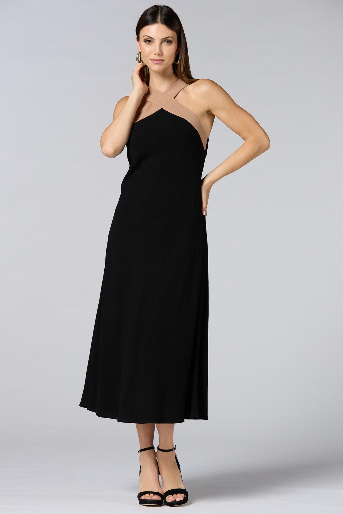 color block halter maxi dress Cache Color Block Halter Maxi Dress
