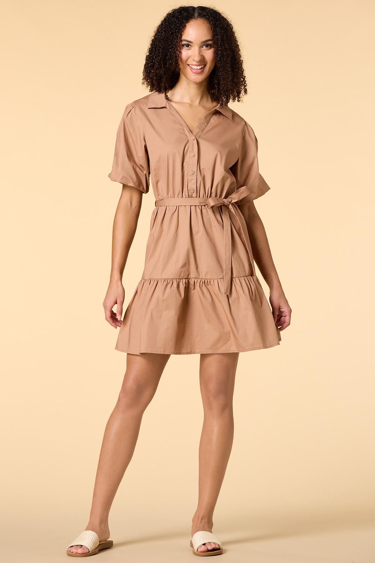 tan t shirt dress Women Oversized T-Shirt S(34) / Tan 5% spandex* Length (from shoulder) Womens Plus Size Dresses T