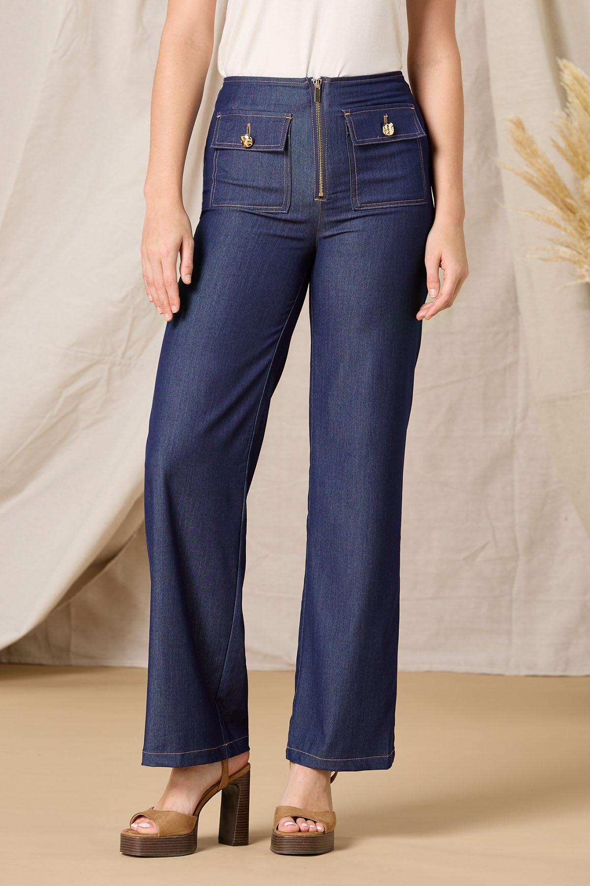 Versona | zip code chambray pants