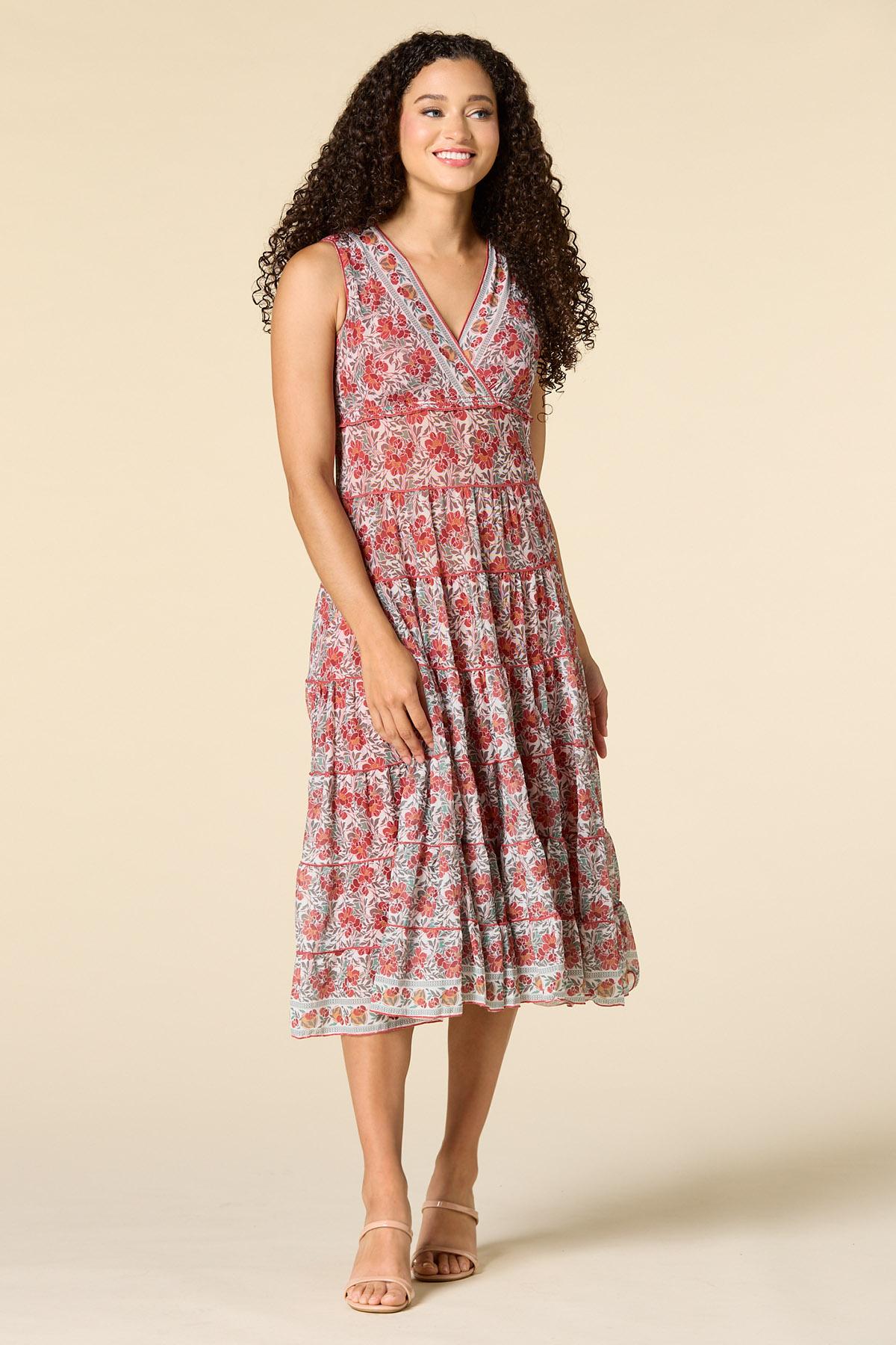 mesh wrap midi dress Yumi Women's Mesh Wrap Midi Dress