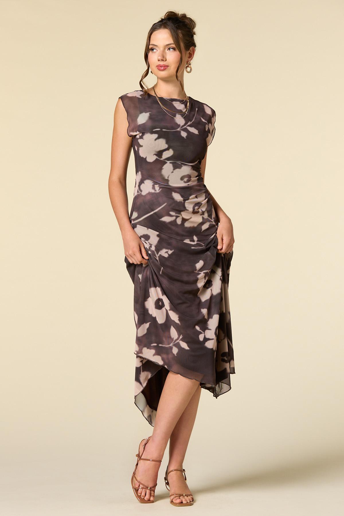 maxi dresses knee length bloom temperature mesh dress part3