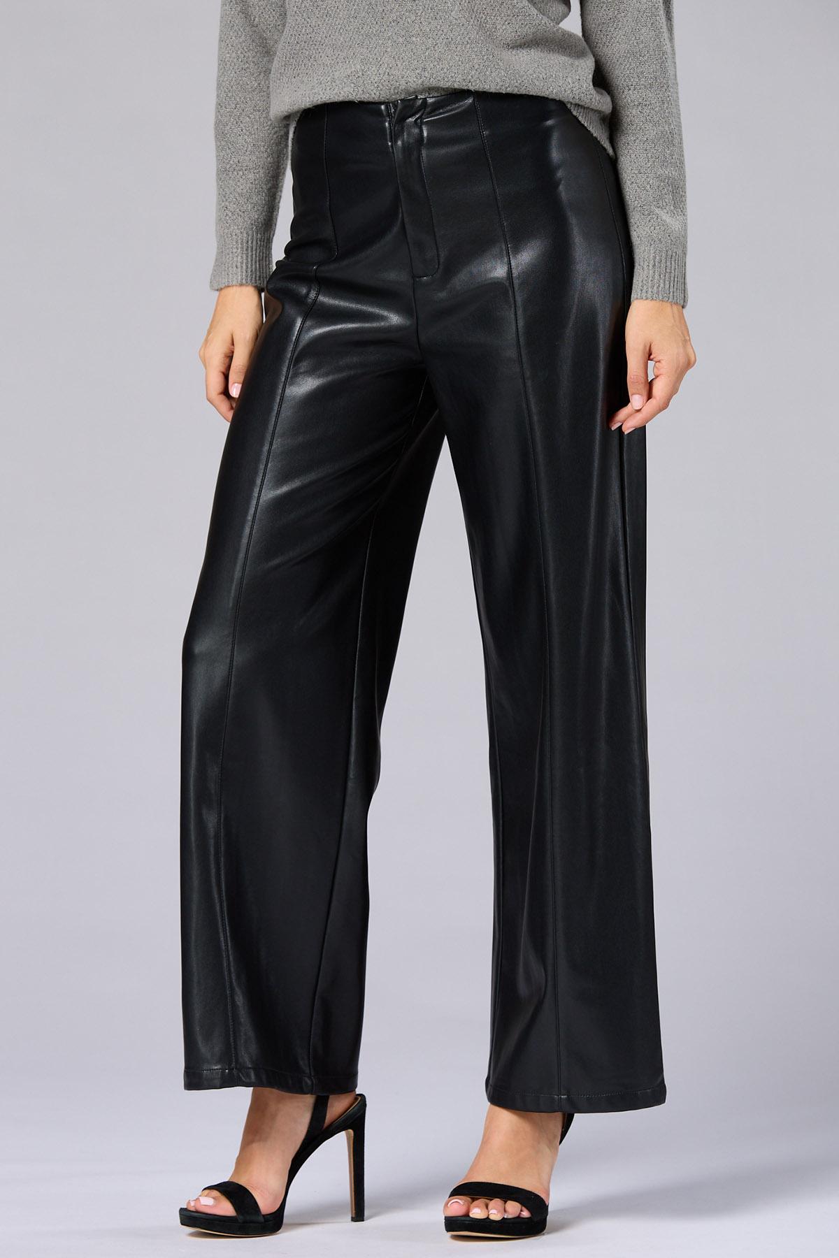 Versona | cache faux leather wide leg pants