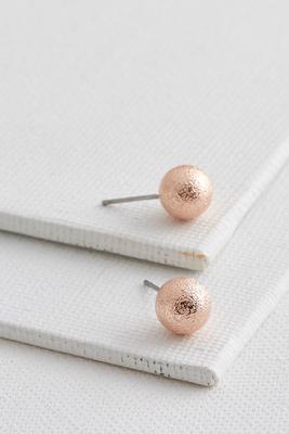 textured ball stud earrings