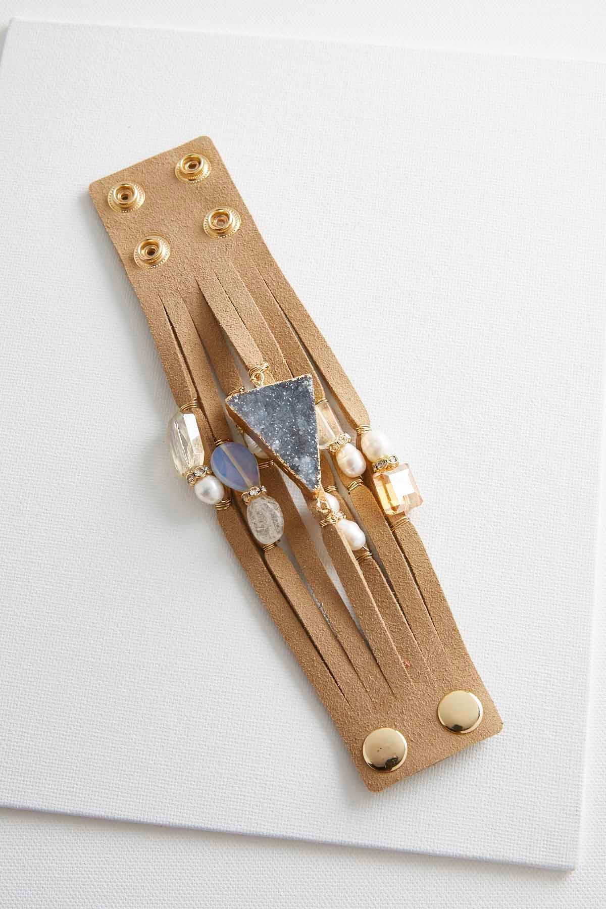 Beaded Semi- Precious Stone Wrap Bracelet