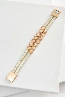 stone metallic magnetic bracelet