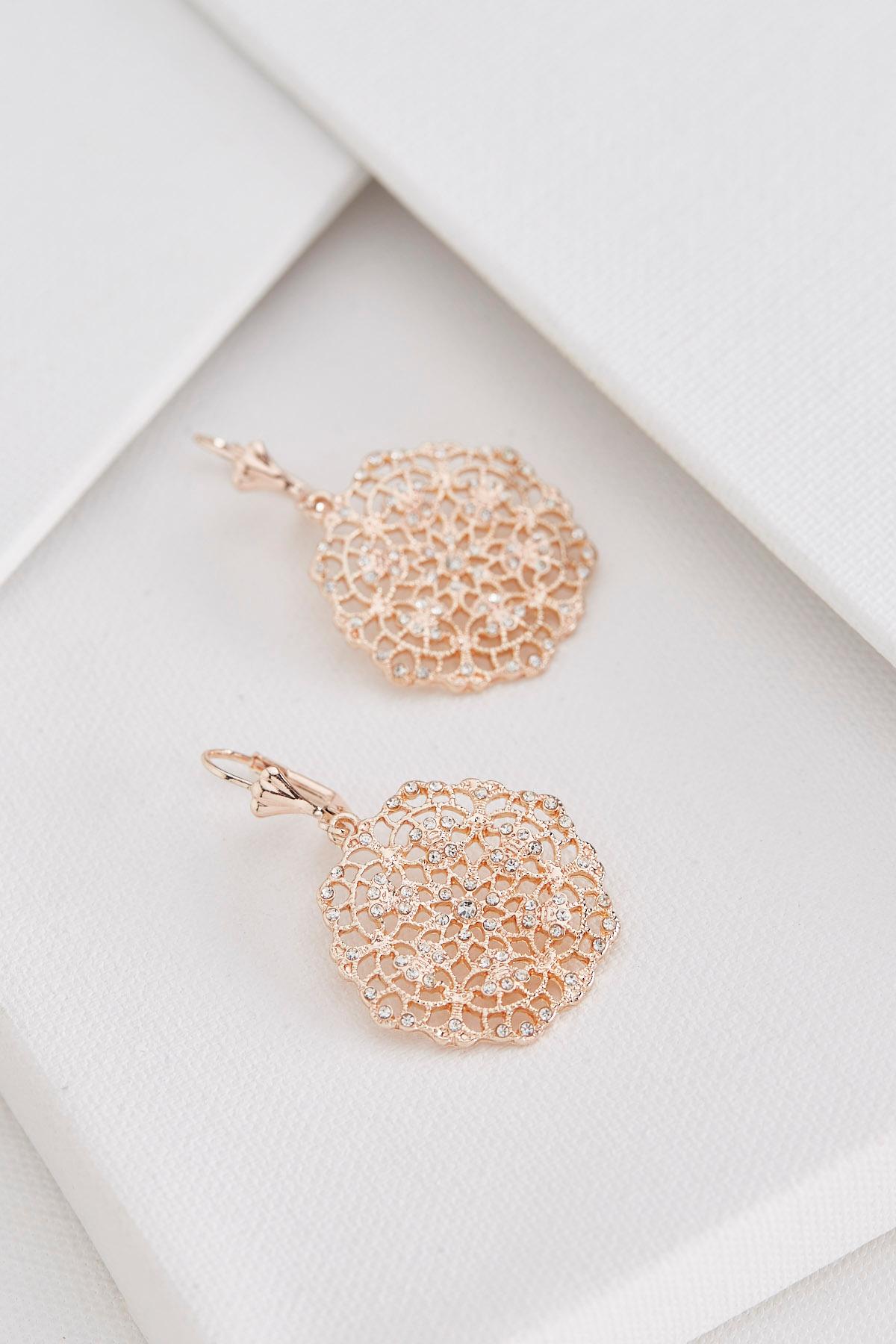 Floral Filigree Drop Earrings