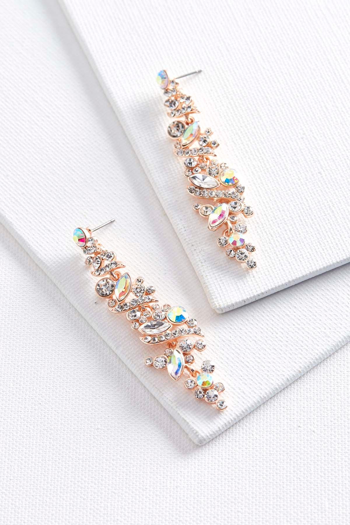 Mixed Stone Vine Dangle Earrings