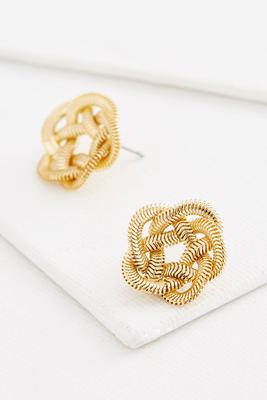 snake chain knotted stud earrings