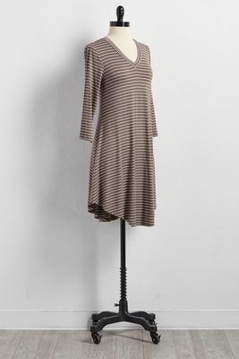striped shift dress