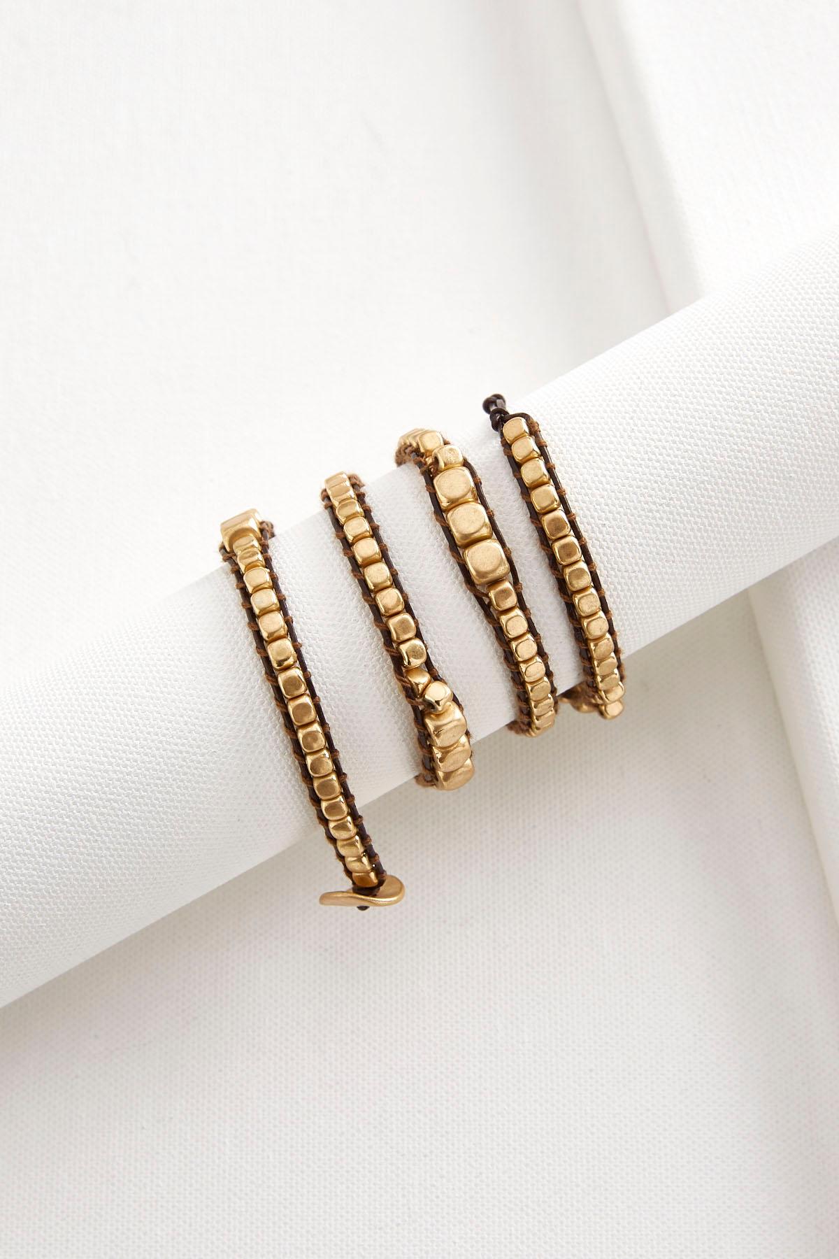 Beaded Cord Wrap Bracelet