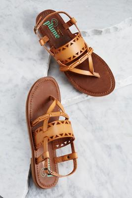 perforated slingback sandals